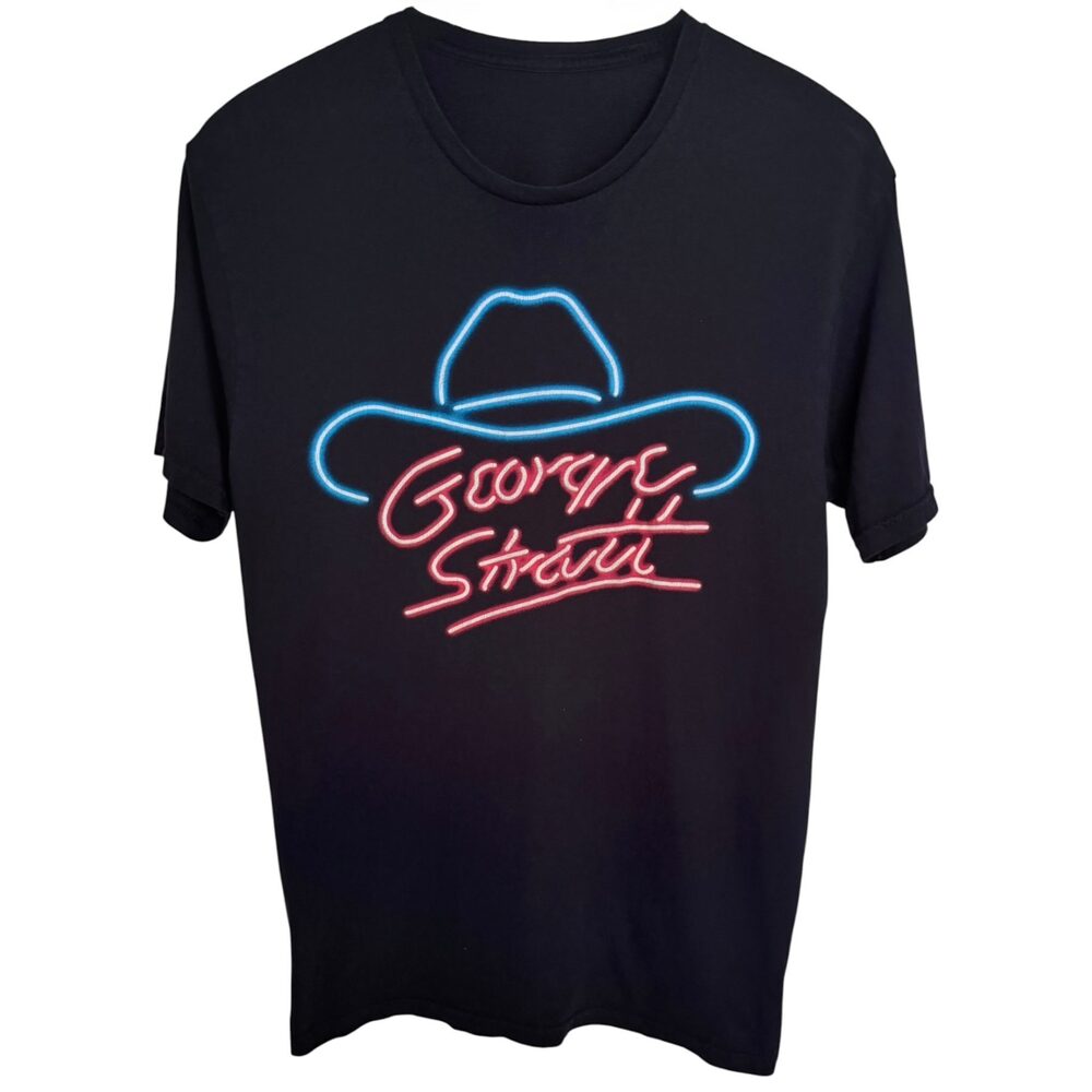 George Strait Black George Strait In Concert T-Shirt Men's Medium